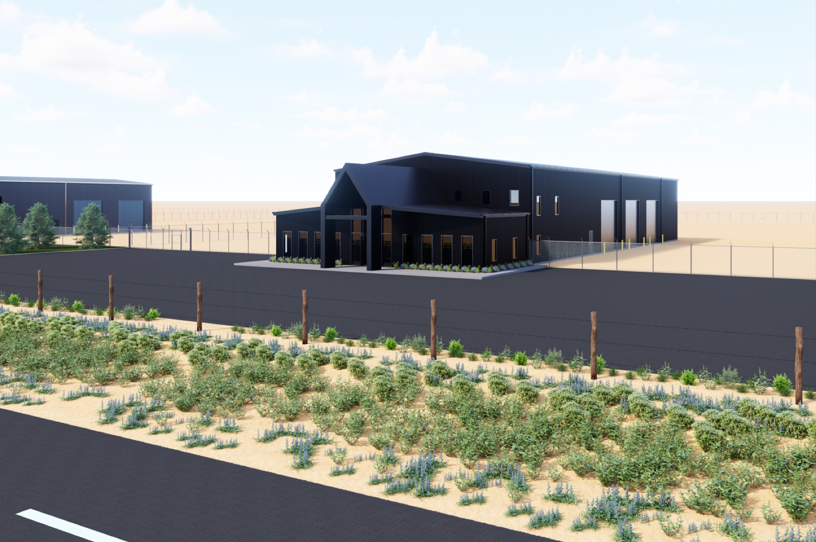 Dunn Ranch Industrial Park, 1005 S County Road 1120, Midland, TX spec building rendering